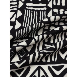 Mens Ethnic Ornament Scarf Printed Short Sleeve Skin Friendly T-Shirts