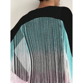 Mens Swing Fringe Long Sleeve T-Shirt