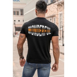 Black WONDERFUL Slim-fit Short Sleeve Men's T-shirt