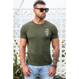 Green Find Peace In The Pain Slim-fit Men's T-shirt