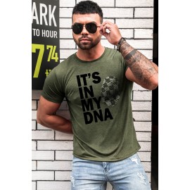Green It's in My DNA Finger Print Mens T Shirt