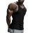 Black Solid Racerback Sleeveless Men's Fitness Vest